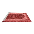 thumbnail image 2 of Ahgly Company Machine Washable Indoor Square Abstract Red Modern Area Rugs, 5' Square, 2 of 4