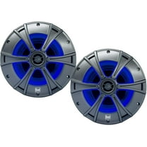 Dual Electronics DMS8027 8" 2-Way Marine Speakers with Blue illumiNITE LED Lighting