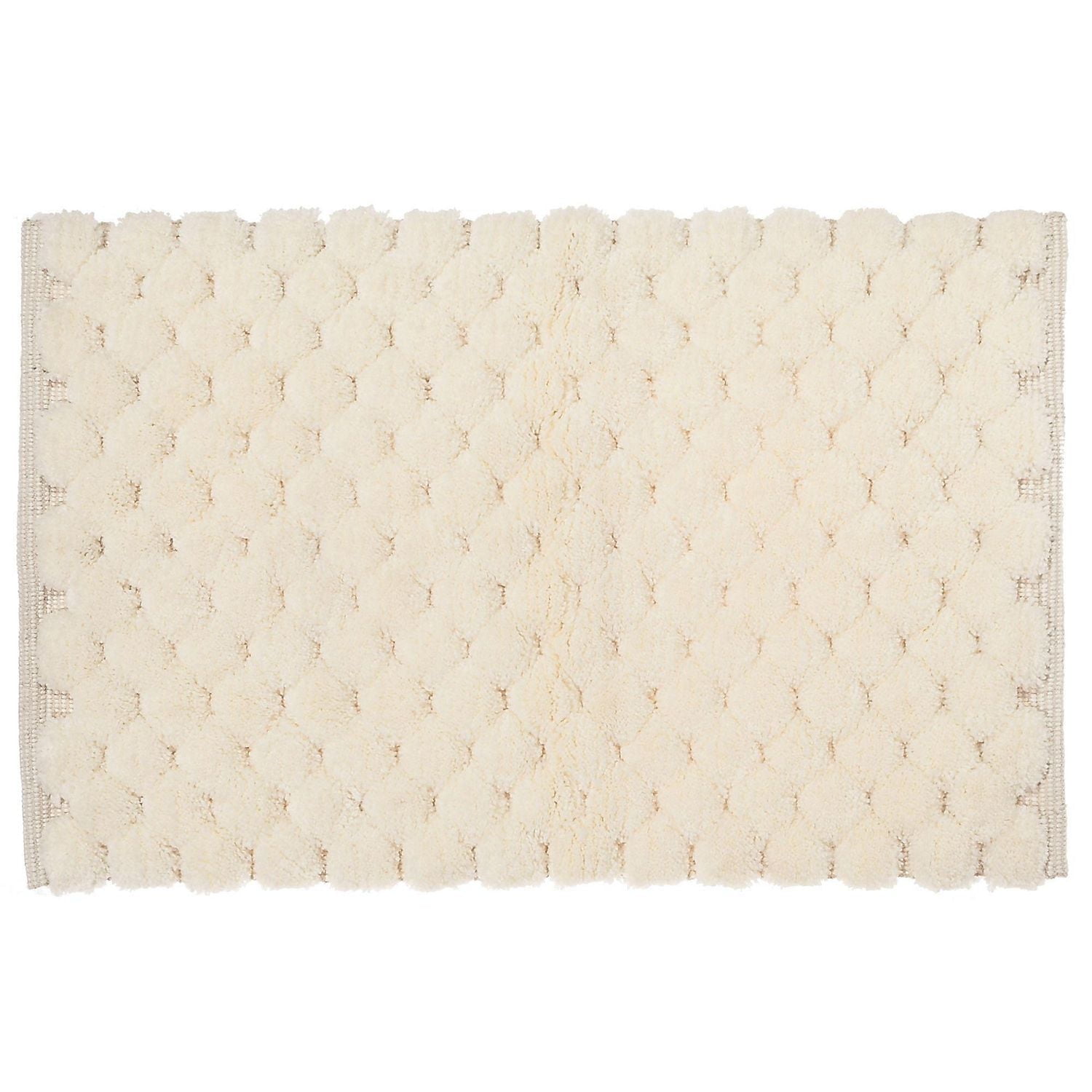 Handwoven POMPOM tapis de bain (naturel) (20 x 32)