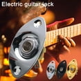 thumbnail image 3 of Input Output Jack Plate Oval For Electric Guitar Telecaster Stainless Steel X9G6, 3 of 9