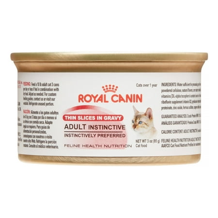 Royal Canin Feline Health Nutrition Adult Instinctive Thin Slices in Gravy Wet Cat Food, 3 Oz. Can (24