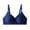 Dark Blue, variant on Ashirexll Bras for Women No Underwire, Comfortable Bras for Women, Plus Size Solid Color Adjustable Spaghetti Strap Wireless Bra Black 3XL