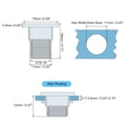thumbnail image 2 of Unique Bargains 5/16-18 Half Hex Body Rivet Nuts, 60 Pack Zinc Plated Carbon Steel Flat Head Threaded Insert Nuts for Metal, Plastic, 2 of 5