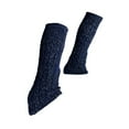 thumbnail image 4 of Calentadores de pierna de patinaje figurado altos calcetines calientes calientes calcetines de calcetines de patinaje de cable para entrenamiento de Azul profundo, 4 of 8