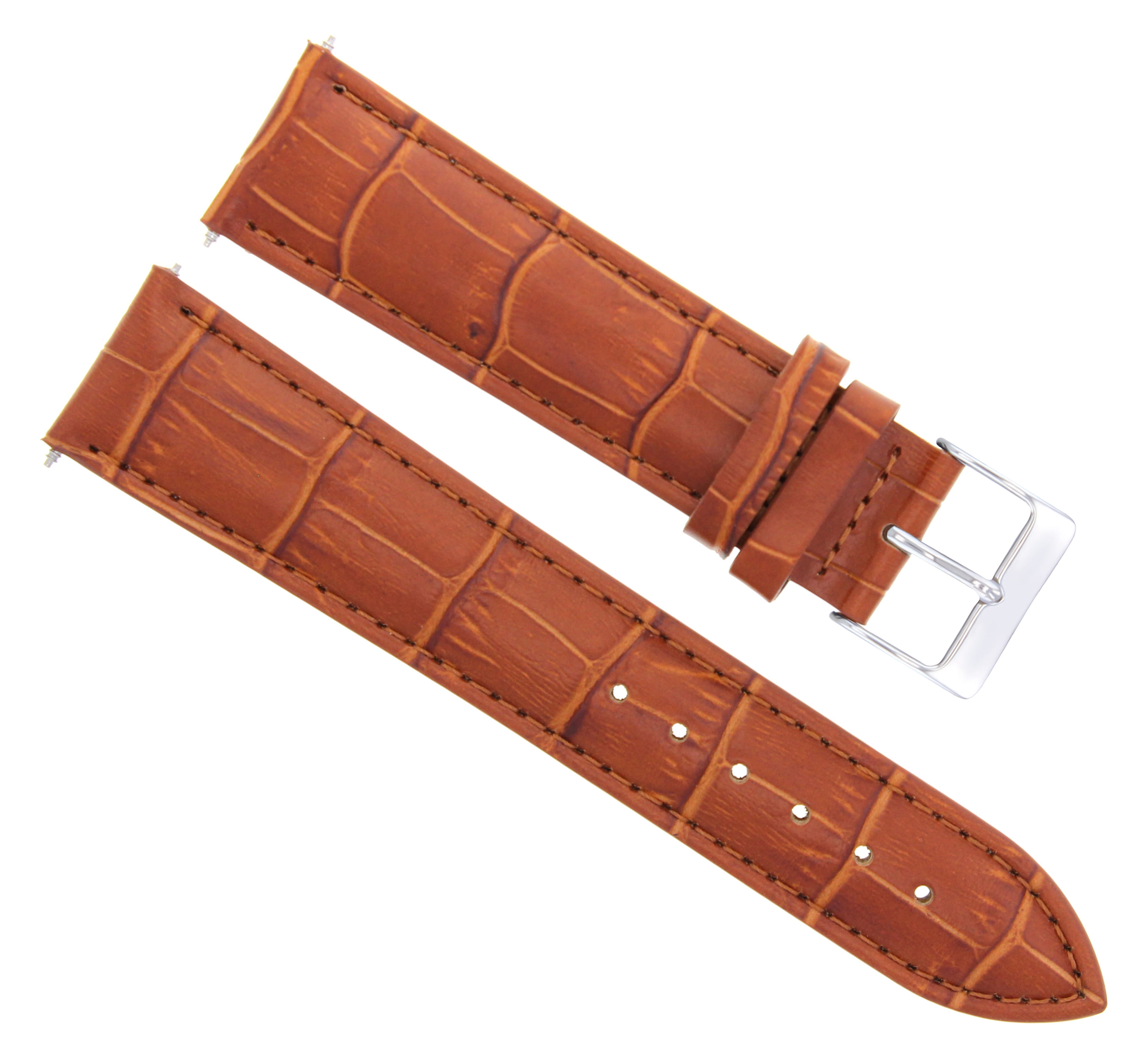 Ewatchparts 18MM LEATHER WATCH STRAP BAND FOR JAEGER LECOULTRE TAN COLOR