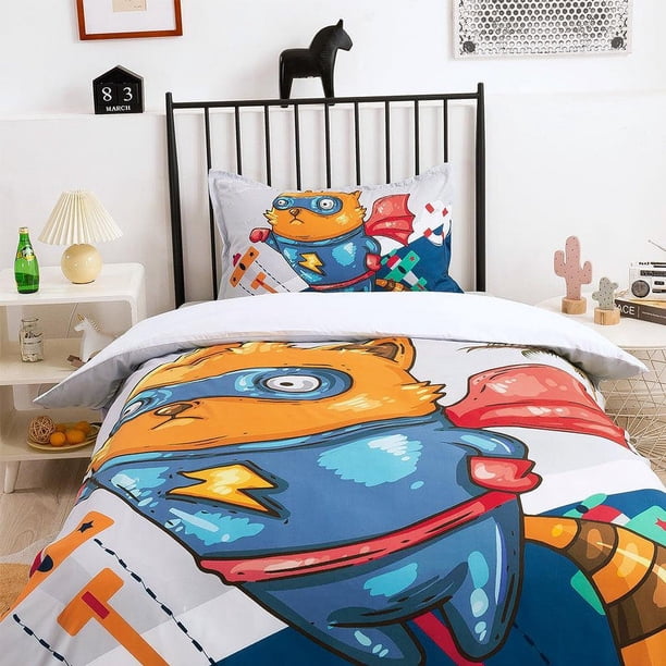 3D Cartoon Animal Pattern Quilt Cover Set Ropa de Cama Set Funda Nórdica Fundas de almohada