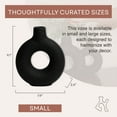 thumbnail image 5 of Villa Moda Oona Decorative Modern Ring Vase, Medium, Black, 5 of 7