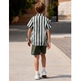 thumbnail image 6 of Arshiner Boys 2 Piece Outfits Hawaiian Shorts Sets Button Down Shirt and Shorts Summer Beach Clothes, 6 of 6