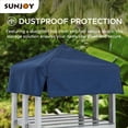 thumbnail image 3 of Pool Towel Valet Tower with 2-Tier Shelves and A Large All-Weather Wicker Storage Basket for Dirty Towels, Aluminum Frame, Navy, 3 of 16