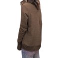 thumbnail image 3 of Sweatshirts à Col Roulé Manches Longues Couleur Unie Fendu sur le Côté pour Femmes, 3 of 3