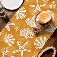 thumbnail image 3 of Table Runners 90 Inches Long Dress Scarves, Starfish Orange Coastal Farmhouse Coffee/Dining/Kitchen Table Decor Table Runner for Living Room, Summer Nautical Shell Beach 13x90 Inch, 3 of 9