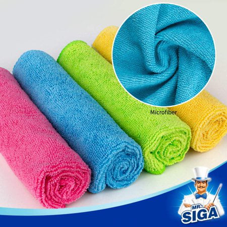 MR.SIGA Microfiber Cleaning Cloth,Pack of 12,Size:12.6" x 12.6" 