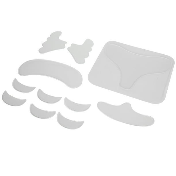 Parche antiarrugas para la cara, 11 piezas de silicona para la cara, antienvejecimiento, parche para la frente, almohadillas para arrugas en las mejillas, integración perfecta