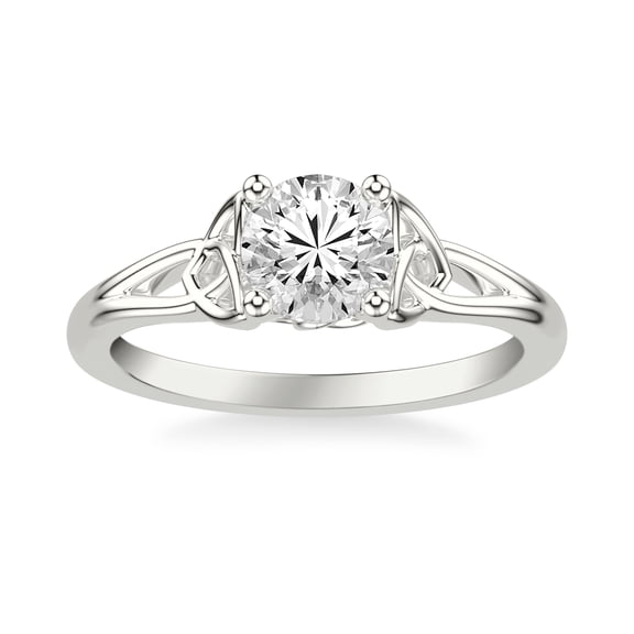 Kiva Jewel 1.5 Ct Round Cut Lab Created Diamond Ring - Criss Cross Design in 14K White Gold Over Engagement Ring - Elegant Engagement Ring for Women - A Timeless Choice for Cherished Moments
