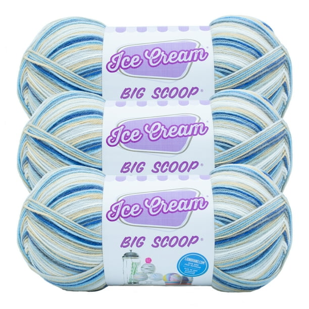 Lion Brand Yarn Ice Cream Big Scoop Butter Pecan SelfStriping Baby