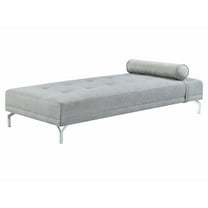 LV00826 - Sofa Bed w/Pillow, Gray Melange Velvet - Quenti