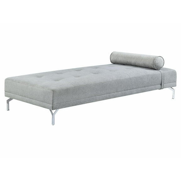 LV00826 - Sofa Bed w/Pillow, Gray Melange Velvet - Quenti