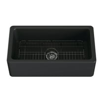 Gourmetier KGPF331810KBC 33" Fireclay Farmhouse Kitchen Sink, Matte Black