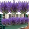thumbnail image 2 of 12Pcs Artificial Lavender Flowers UV Resistant Faux Plastic Flowers Faux Flowers Plants for Outdoor Garden Patio Window Box Office Table Centerpiece Indoor Decoration, 2 of 5