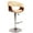 Cream, variant on Paris Cream Faux Leather Adjustable Height Swivel Walnut Wood and Chrome Bar Stool