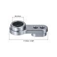 thumbnail image 2 of 2 Pcs Metal Servo Horn FMS 1/24 Steering Arm 17.5mm Length 4.8mm ID Bright Gray, 2 of 6