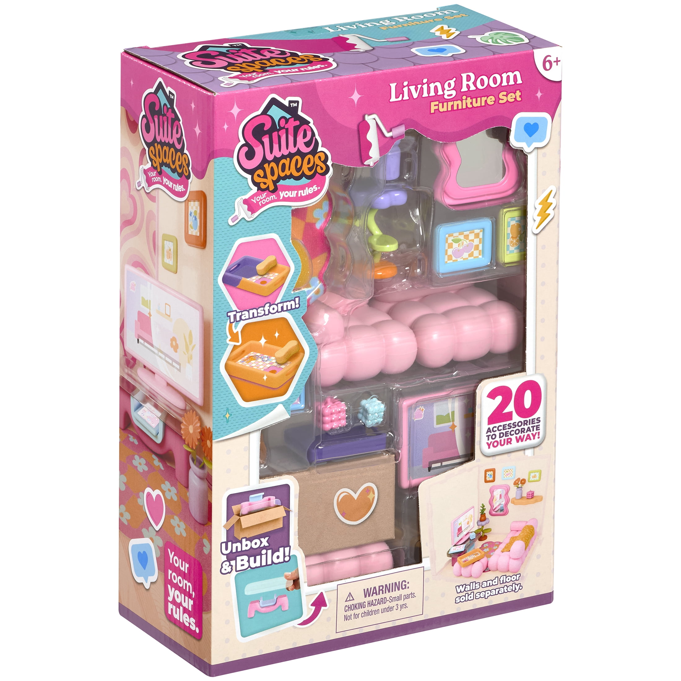 Suite Spaces Living Room Pack: Build the Dollhouse of Your Dreams
