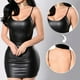 thumbnail image 3 of correa de espagueti vestido de cuero de la pu vestido de cuero de la pu vestido ajustado vestido de clubwear, 3 of 8