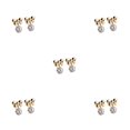 thumbnail image 1 of Qarigey 1 Pair Women Ear Stud Alloy Rhinestone Teen Decoration Ear Cute Party Drop Earrings Studs Wedding Jewelry Mini Ladies Type2 NO2, 1 of 6
