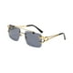 thumbnail image 4 of Gafas rectangulares sin marco, gafas de sol sin montura, gafas de sol modernas de verano con borde , gafas de sol polarizadas para correr, gris negro, 4 of 8