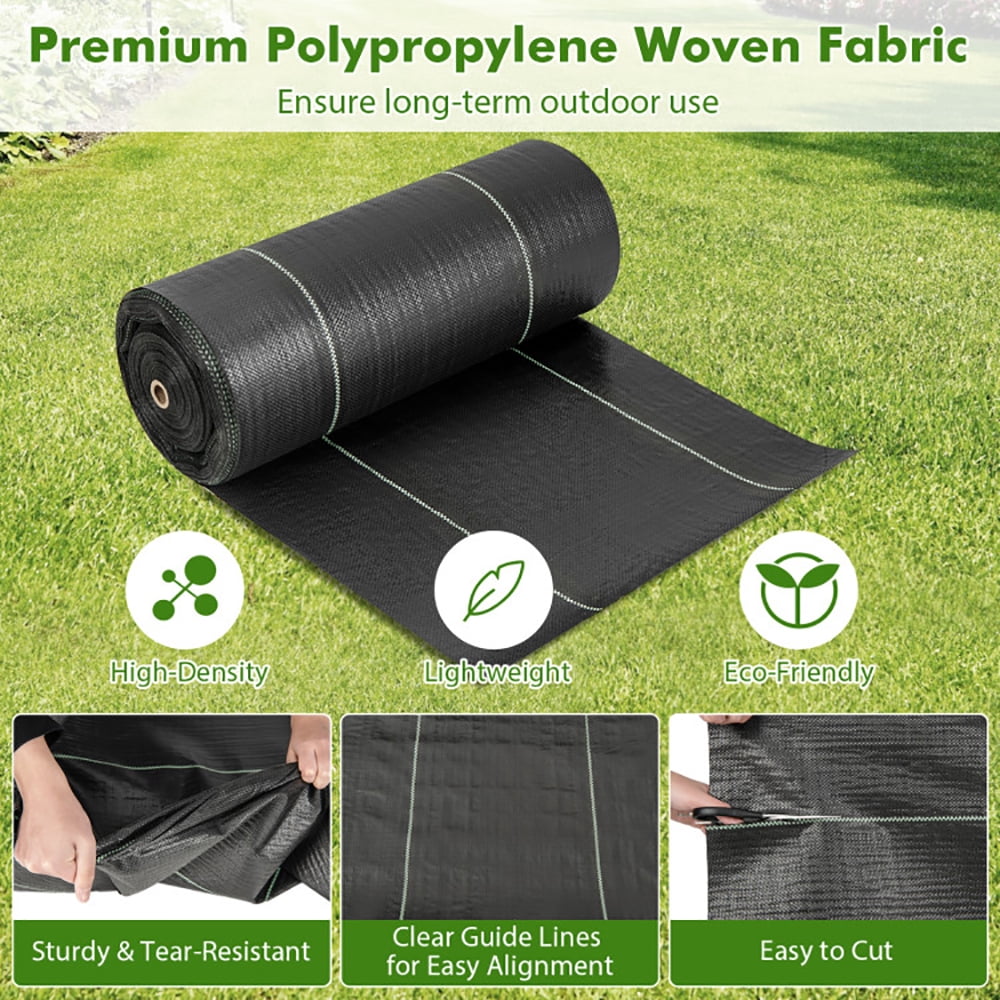Yardi Yard 6.5 x 330/4 x 250/6 x 300 Feet Weed Barrier Landscape Fabric-4 ft, Garden Weed Barrier Landscape Fabric