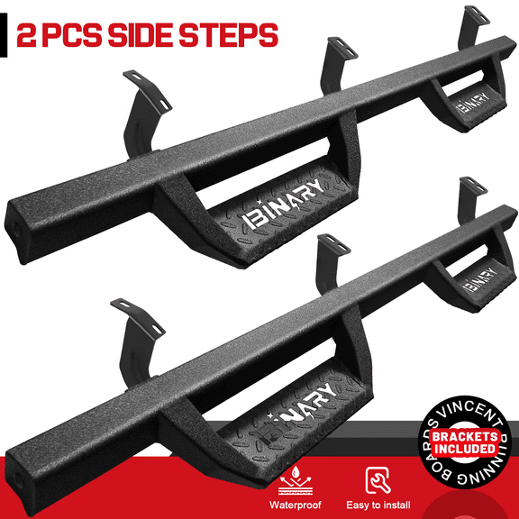 BHZ Running Boards FIT 2005-2023 Tacoma Double/Crew Cab Drop Nerf Bar BLK