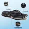 thumbnail image 4 of OUSIMEN Men's Sport Flip Flops Comfort Casual Thong Sandals Outdoors, 4 of 8