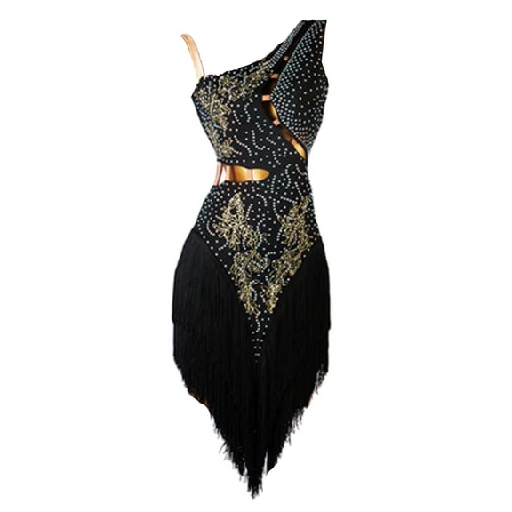 Fringe Latin Dance Dresses for Women. Professional competition. For cha cha, tango. Ballroom performance dancewear.