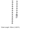 thumbnail image 2 of Uxcell Pull Chain Extension 3.28 Ft Stainless Steel 5mm Beaded for Light/Fan 1 Pack, 2 of 6