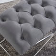 thumbnail image 2 of Imperial Tufted Double Bench With Silver X Base (Gray), 2 of 3