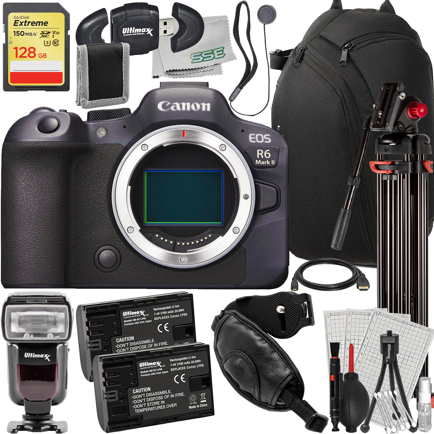 Ultimaxx Advanced Canon R6 II (Body Only) Camera Bundle Includes