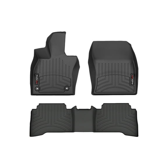 WeatherTech Custom Fit FloorLiners compatible with 2023-2026 Toyota Prius - 1st & 2nd Row, Black