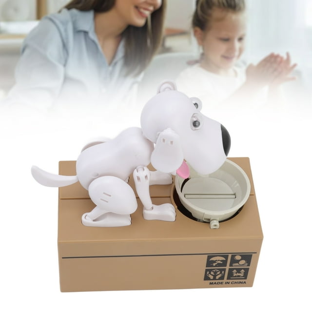 Tirelire Chiot pour Enfants, Tirelire Robotisée, Mignonne Tirelire Chien au Design Innovant, Significative