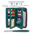 thumbnail image 2 of Cartera CONISY de gran capacidad con bloqueo RFID, color azul pavo real, 2 of 7