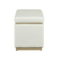 thumbnail image 6 of Linon Elta Rectangle Storage Ottoman, White Faux Leather, 6 of 12