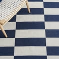 thumbnail image 6 of SAFAVIEH Montauk Tanja Checkered Cotton Area Rug, Navy/Ivory, 6' x 6' Round, 6 of 8