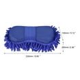thumbnail image 2 of Uxcell Microfiber Chenille Dry Duster Gloves Washing Cleaning Sponge Mitten, Blue 2 Pack, 2 of 5