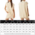 thumbnail image 2 of Vestido Conjunto de falda dividida con jersey de punto de cable para mujer Casual Y2K Party Clubwear Ygjytge Beige T L para Mujer, 2 of 7