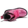 thumbnail image 3 of DADAWEN Boys Girls Ankle Boots Combat Boots Waterproof Boots with Side Zipper Shimmery Pink 2 Little Kid, 3 of 8