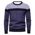 thumbnail image 3 of HBFAGFB Chemises à Manches Longues pour Hommes Col Rond Tops à Blocs de Couleur Mode Simple Vêtements Violet Taille TG, 3 of 3
