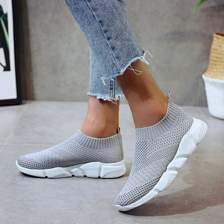 

YTJX Summer Sock Sport Style Fly Weave Lazy Women s Single Shoes