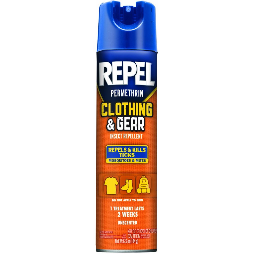 2 Pack REPEL Permethrin Clothing and Gear Insect Repellent Aerosol 6.5 Oz Each