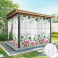 thumbnail image 6 of Outdoor Curtains for Patio Waterproof, Spring Pink Roses Outdoor Privacy Panels Grommet, Pastoral Eucalyptus Leaves Gray Wooden Blackout Outside Curtains for Porch/Cabana 54"x95", 2 Panels, 6 of 8