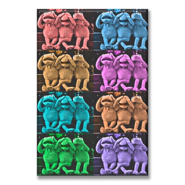 Cuadro Canva Listo Para Colgar Tipo Galería Pixtreats Rana René 40X60 cm