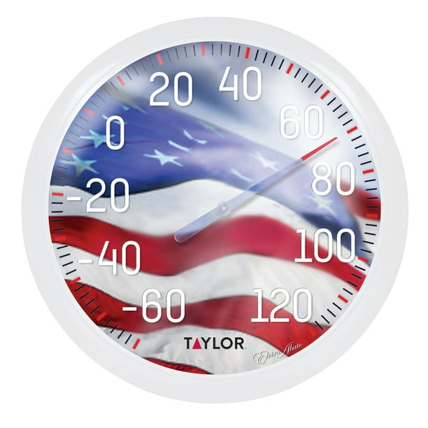 Taylor Precision Products 13.25inch American Flag Dial Thermometer